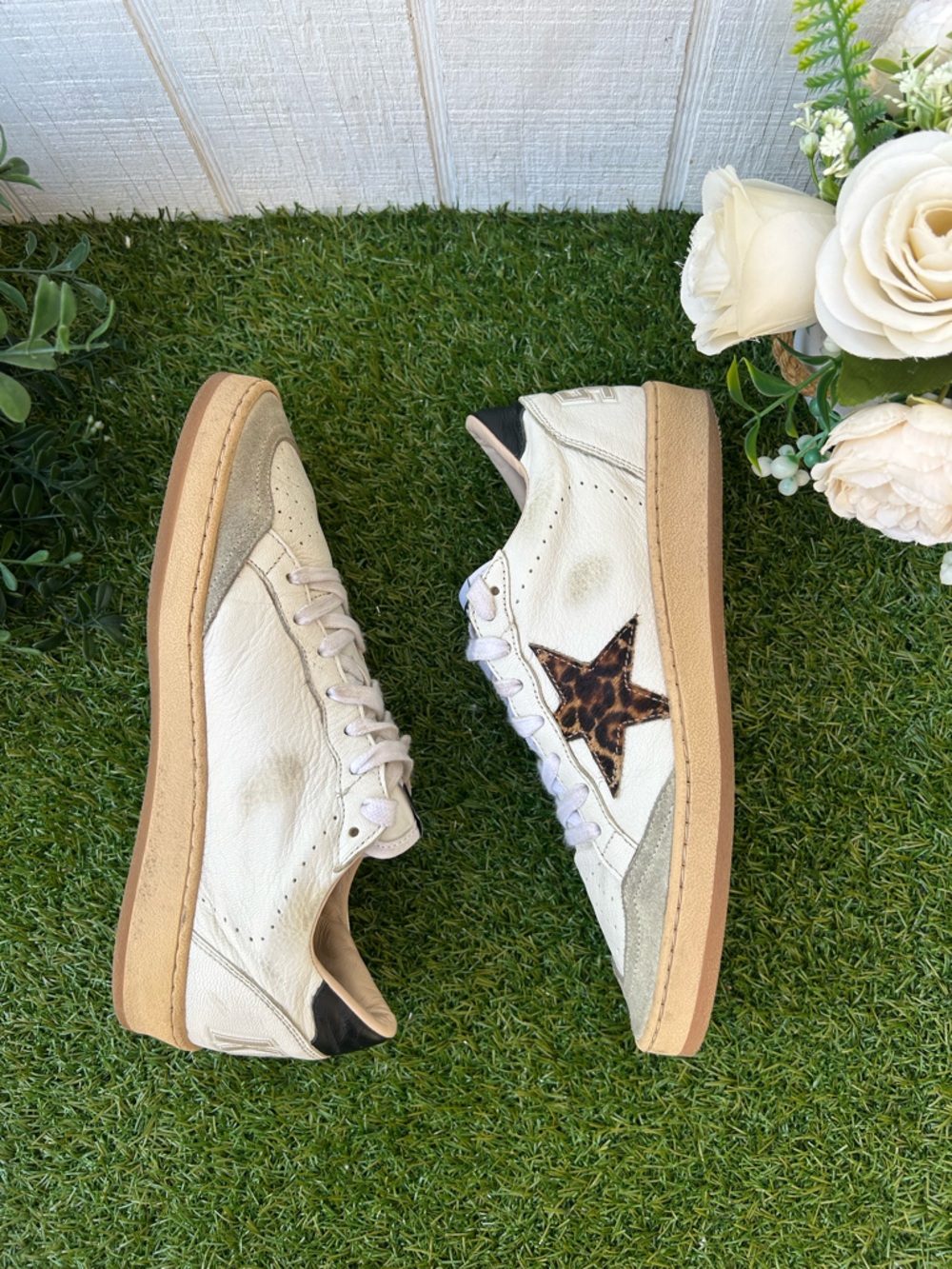 Golden Goose Ball Star with leopard print pony skin star and black heel tab 37 - Picture 7 of 17